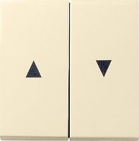 Лицевая панель Gira System55 для 2-кл. выключателя жалюзи кремовый глянец картинка